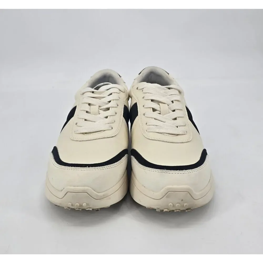 MIA Town Sneakers Womens 8 Cream Black Leopard Neutral Casual Athleisure Shoe‎